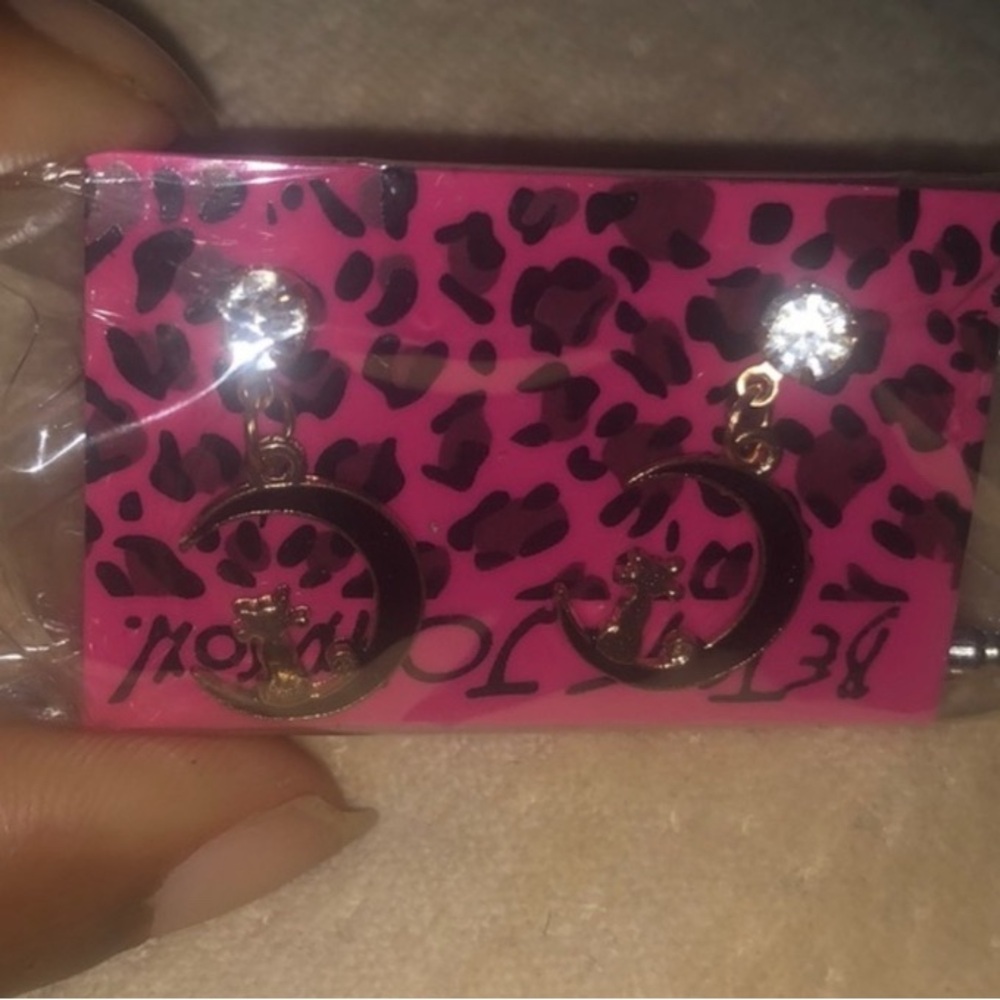 New just in betsey Johnson cat on the moon…